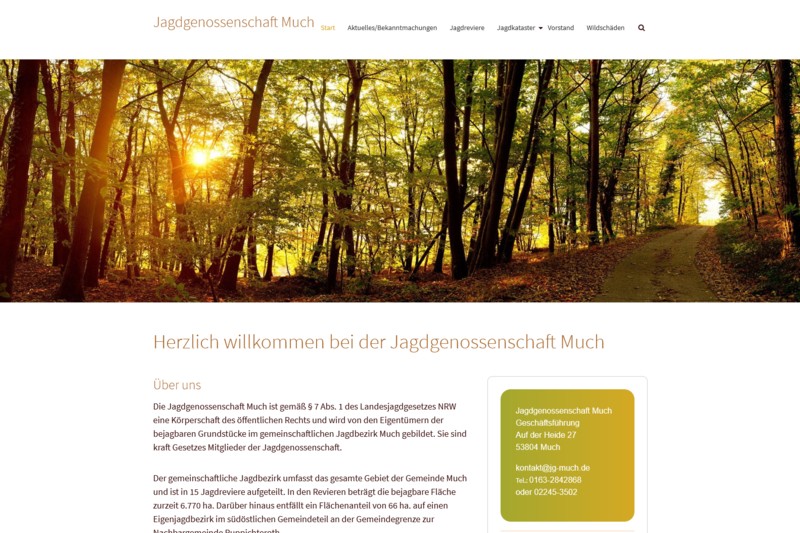 Reasisierung mit WordPress Jagdgenossenschaft Much