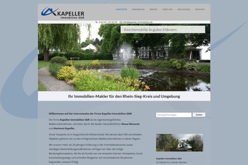 Reasisierung mit WordPress Kapeller-Immobilien